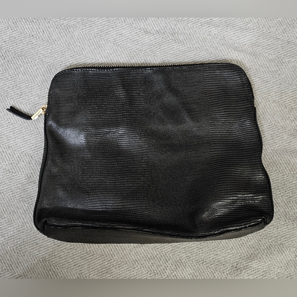 India Hicks Black Textured Leather Portfolio - Picture 7 of 13